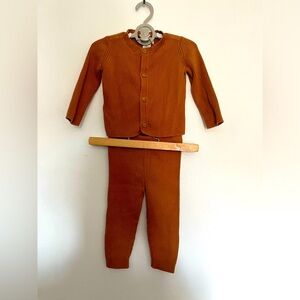 Little Planet Sweater + Matching Pants, Rust/Orange